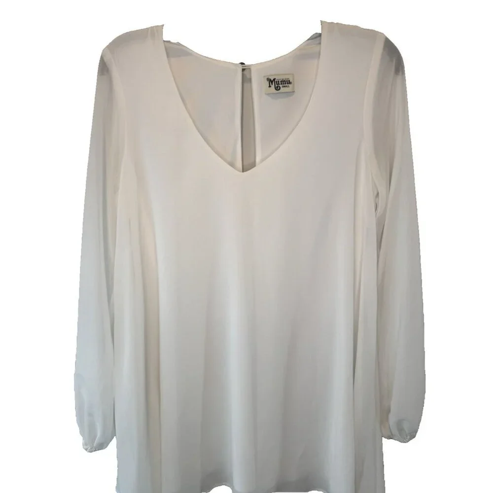 Show Me Your Mumu Donna Michelle White Tunic Dress S Soft Feminine Soft Girl - Picture 2 of 8